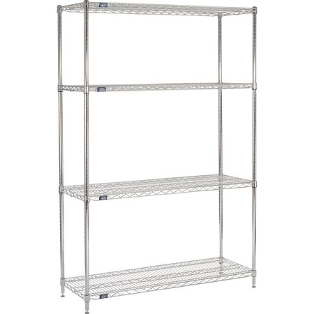 NEXEL ESD, 5 Tier, Wire Shelving Starter Unit, 72W x 14D x 63H 14726ESD5